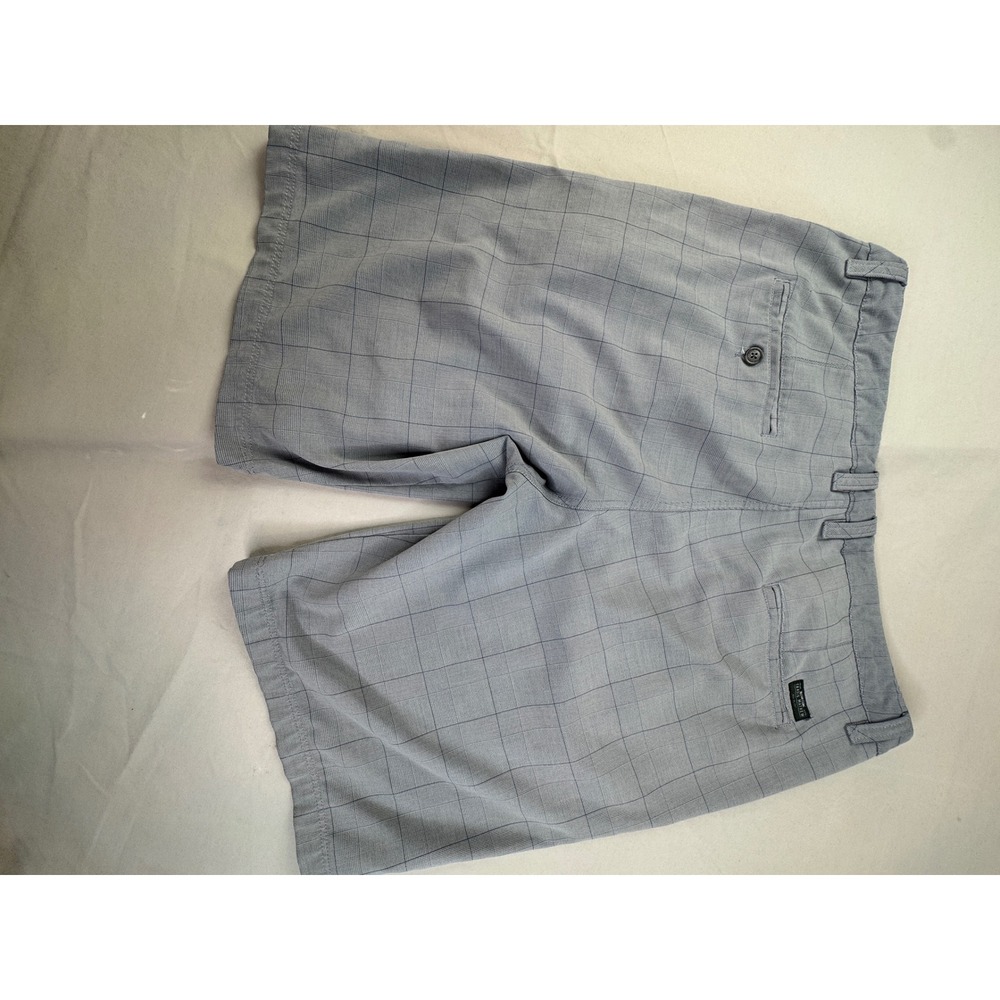 TravisMathew Grey Plaid Golf Shorts Mens 36 Performance Stretch Flat Front - Picture 11 of 13